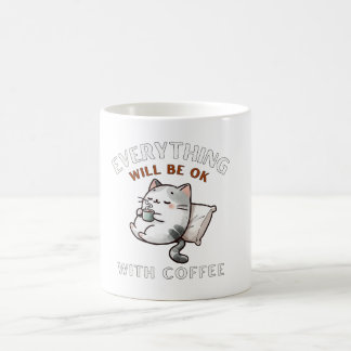 Everything Will Be OK with Coffee Cat Koffiemok