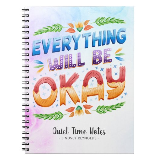 Everything Will Be Okay | Monogram Quiet Time Notitieboek (Voorkant)
