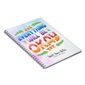 Everything Will Be Okay | Monogram Stiltijd Notitieboek (Rechterzijde)