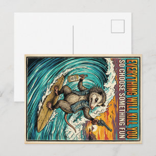 Everything Will Kill You Possum Ansichtkaart  Briefkaart