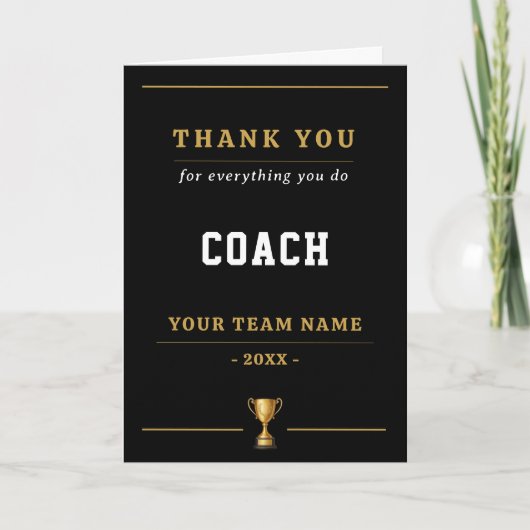 Everything You Do Trofee Coach  Bedankkaart (Voorkant)