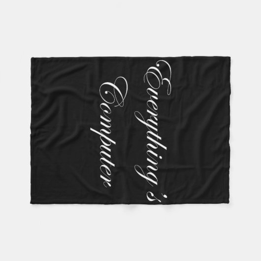 Everythings Computer In A Tesler Donald Trumps Ele Fleece Deken (Voorkant (Horizontaal))