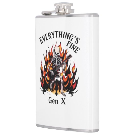 Everything's Fine Gen X - Vinyl verpakte fles Heupfles (Links)