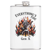 Everything's Fine Gen X - Vinyl verpakte fles Heupfles (Voorkant)