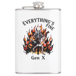 Everything's Fine Gen X - Vinyl verpakte fles Heupfles