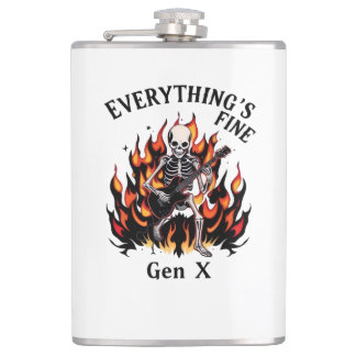 Everything's Fine Gen X - Vinyl verpakte fles Heupfles