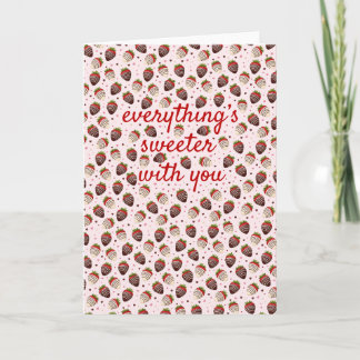 Everything's Sweeter with You Valentines Day Card Feestdagen Kaart
