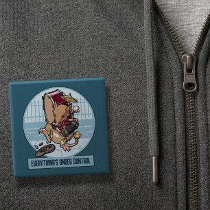Everything's Under Control Bandicoot Eénmansband Vierkante Button 5,1 Cm