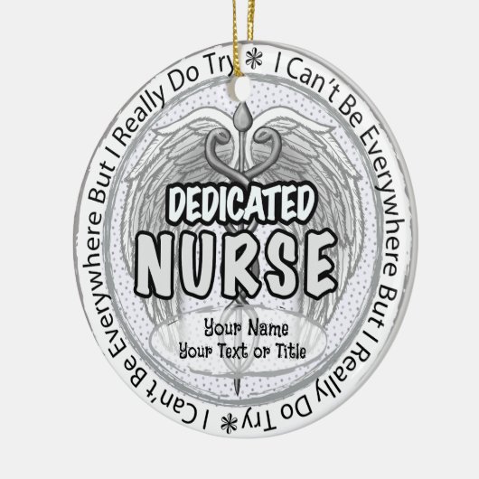 Everywhere nurse keramisch ornament (Links)