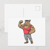 Everzwijn Bodybuilder Krachttraining Spieren Briefkaart (Voorkant / Achterkant)