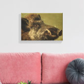 Everzwijnen kop (Lelijk varken) Canvas Afdruk (Insitu (Woonkamer))