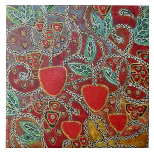 "Eve's Apples" (schilderij) Tegeltje (Voorkant)