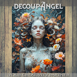 Eve's Dream Among the Flowers - Decoupage - Tissuepapier