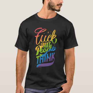 EVF Wij mensen denken LHBTQ Regenboog vlag voor Pr T-shirt