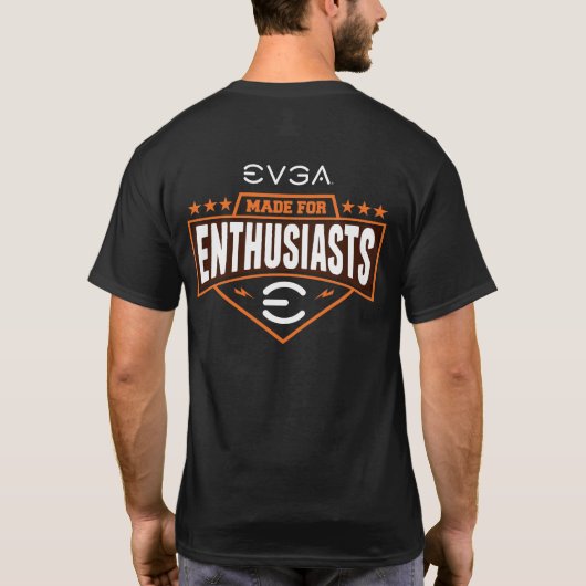 EVGA "Made for Enthusiasts" Zwart T-shirt (Achterkant)