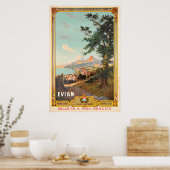 Evian, Lac Léman, Paris - Lyon - Méditerrannée Poster (Keuken)