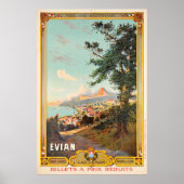 Evian, Lac Léman, Paris - Lyon - Méditerrannée Poster (Voorkant)