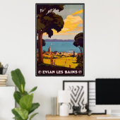 Évian-les-Bains, Rhône-Alpes, Frankrijk - Poster (Thuiskantoor)