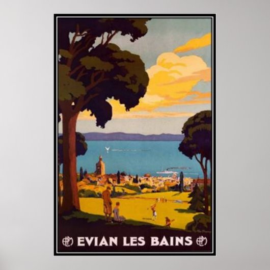 Évian-les-Bains, Rhône-Alpes, Frankrijk - Poster (Voorkant)