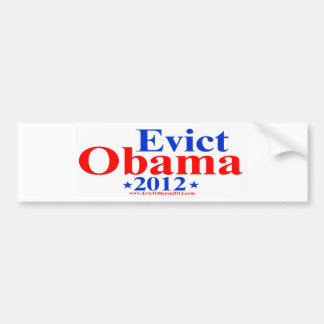 EVICT OBAMA 2012 BUMPERSTICKER