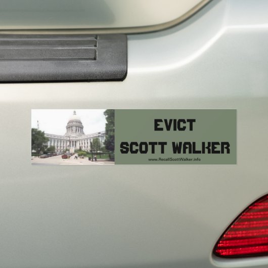 Evict Scott Walker Bumpersticker (Op auto)