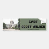 Evict Scott Walker Bumpersticker (Voorkant)