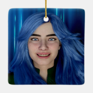 Evie Lawson hair geblazen door wind Keramisch Ornament