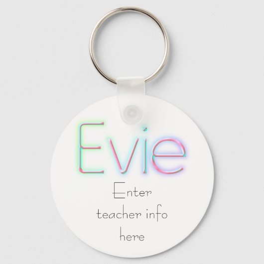 Evie Name Tag Sleutelhanger (Voorkant)