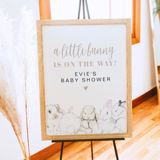 EVIE Schattige Pastel Baby Bunny Baby shower Welko Poster