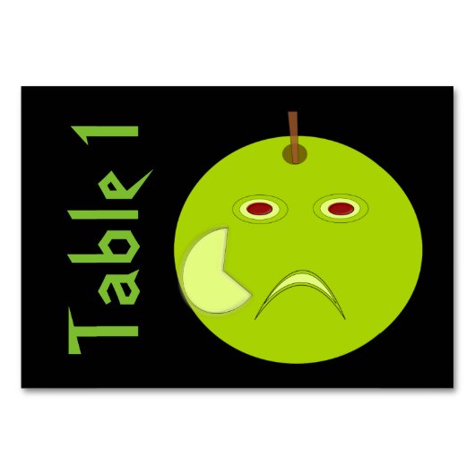 Evil Apple met Scar Ham Custom Tablecards Kaart (Voorkant)