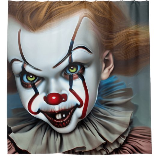 Evil Baby Clown Douchegordijn (Voorkant)