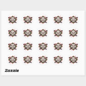 Evil Ball & Cross Bats Ronde Sticker (Vel)