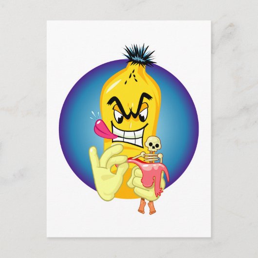 Evil Banana Peel Briefkaart (Voorkant)