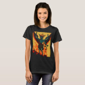 Evil Baphomet geitenduivel demon god met vleugels  T-shirt (Voorkant volledig)