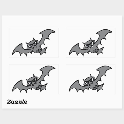 Evil Bat Rechthoekige Sticker (Vel)