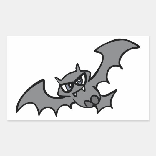 Evil Bat Rechthoekige Sticker (Voorkant)
