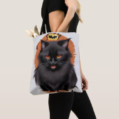 Evil Black Cat Full Print Canvas tas (Dichtbij)