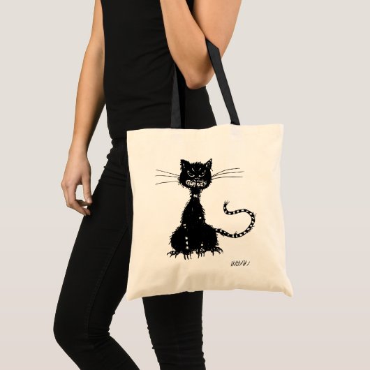 Evil Black Cat Gothc Kat Lover Tote Bag (Voorkant (product))