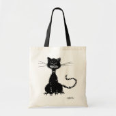 Evil Black Cat Gothc Kat Lover Tote Bag (Voorkant)