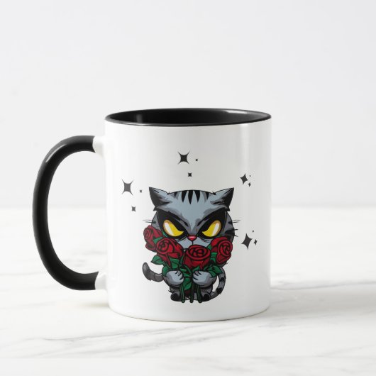 Evil Black Cat Holding Rozen Cool Dark Stars Mok (Links)