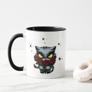 Evil Black Cat Holding Rozen Cool Dark Stars Mok
