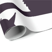 Evil Black Cat Silhouette met rode ogen Cadeaupapier (Rol Hoek)