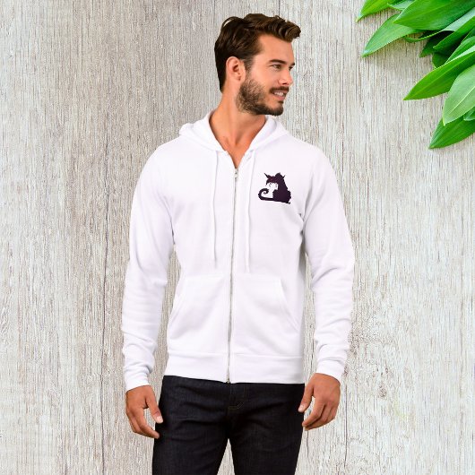 Evil Black Cat Silhouette met rode ogen Hoodie