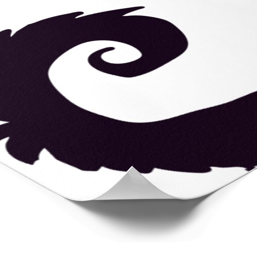 Evil Black Cat Silhouette met rode ogen Poster (Hoek)