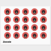 Evil Book Lover Character - Edgy Reading Ronde Sticker (Vel)