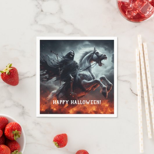 Evil Bord Horse and Death Halloween Servet (Insitu)