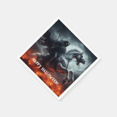 Evil Bord Horse and Death Halloween Servet (Hoek)