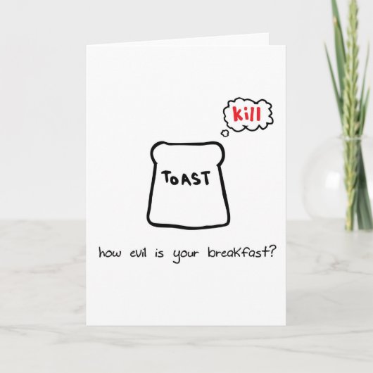Evil Breakfast Kaart (Voorkant)