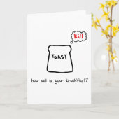 Evil Breakfast Kaart (Gele Bloem)