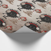 Evil Bug geeft Cadeau kerstmis Cadeaupapier (Hoek)